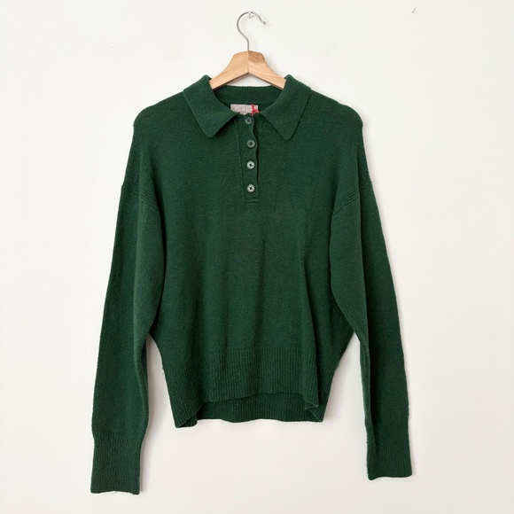 J.crew long sleeve wool blend sweater polo - Picture 3 of 6